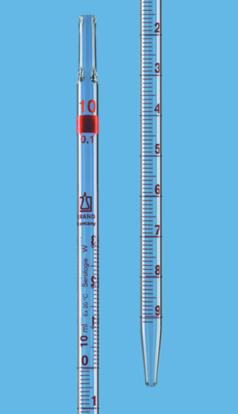 BRAND Messpipette, Serologie, völliger Ablauf 25 ml:0,1 ml Spitzen-D.ca. 3 mm AR-Glas