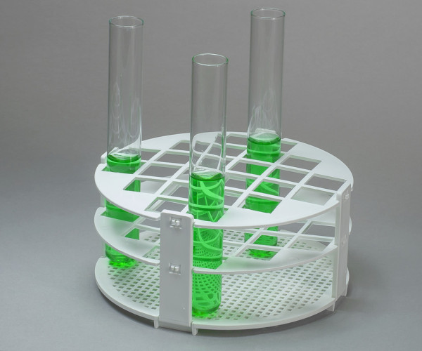 SP Bel-Art No-Wire Round Test Tube Rack; For16-20mm Tubes, 24 Places, White