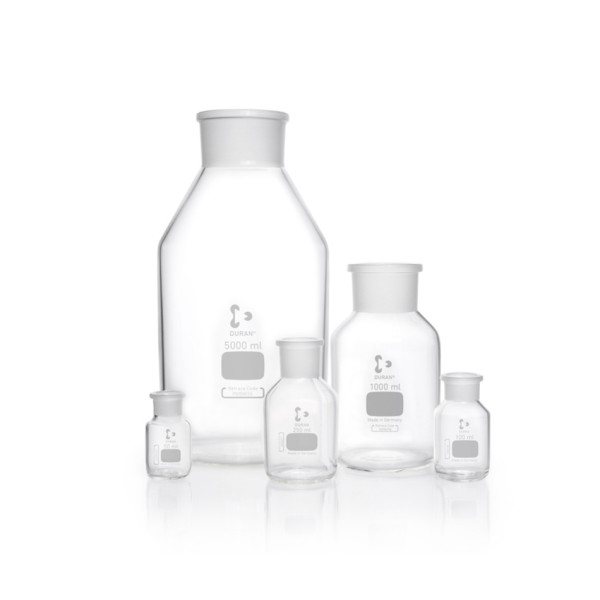 DWK DURAN® bottles, reagent, wide neck, with NS 60/46, clear, with standard ground joint without head stopper, 2000 ml