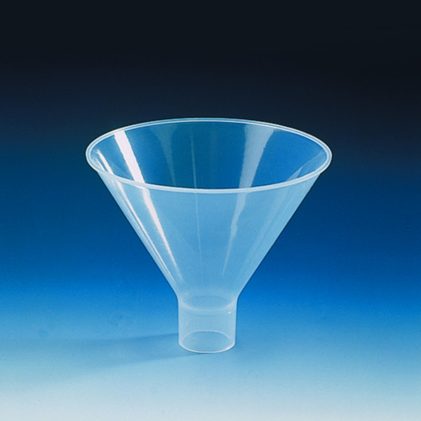 BRAND Powder funnel short, wide stem, PP outer diameter 150 mm, stem diameter 35 mm, length 42 mm