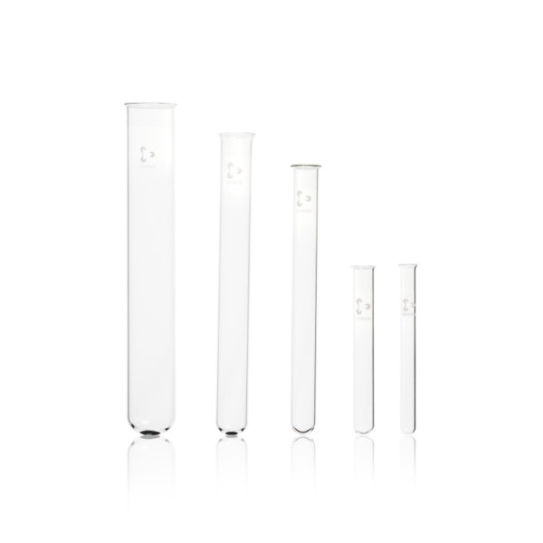 DWK DURAN® test tube with beaded rim, 25 x 200 mm, 70 ml