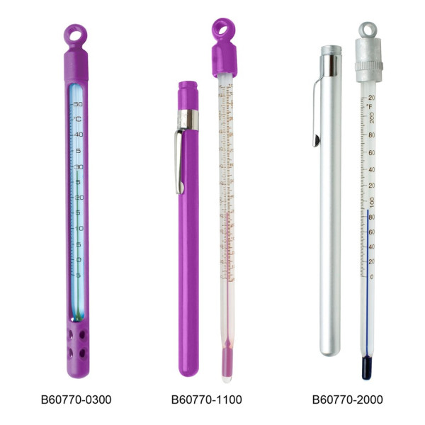 SP Bel-Art, H-B DURAC Plus Pocket Liquid-In-GlassLaboratory Thermometer; -30 to 120F, ClosedPlastic