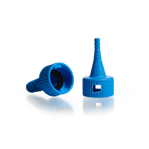 DWK KECK Tubing part for adapters KA, with EPDM sealing 16 mm, hose connection 4 mm light blue, KECK-ART.-No. 15-04