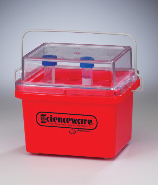 SP Bel-Art Cryo-Safe Junior Cooler, 0ºC, For 15mlTubes, 12 Places, Plastic, 7³/4 x 5½ x 7½ in.