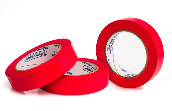 SP Bel-Art Write-On Red Label Tape; 40yd Length,1 in. Width, 3 in. Core (Pack of 3)