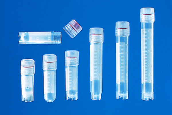 BRAND Cryotubes, 3 ml, sterile, PP, with external thread, 12.5x70 mm, screw cap, with base