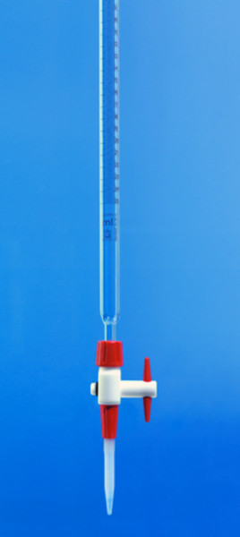 BRAND Compact-Burette 'Economy', SILBERBRAND, 50 ml, with PTFE stopcock and PP tip