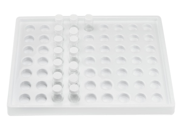 SP Bel-Art Lab Drawer Compartment Tray forScintillation Vials; 63 Wells, 14 x 17½ x 2¼ in.