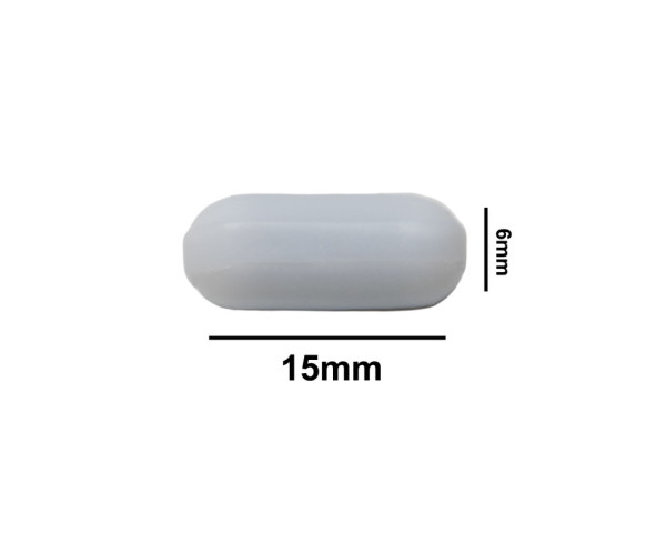 SP Bel-Art Spinbar Teflon Polygon MagneticStirring Bar; 15 x 6mm, White, without Pivot Ring