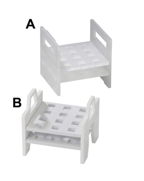 SP Bel-Art Cuvette Rack; For 10mm Cuvettes, 12Places, Stackable, 4¼ x 4? x 4? in., Polypropylene