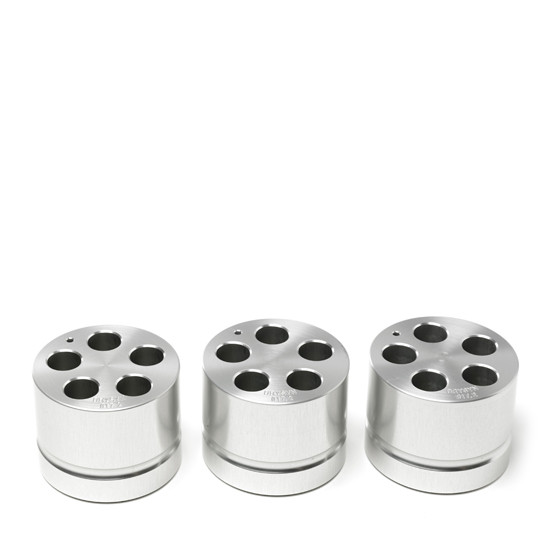 Asynt DrySyn Tapered Reaction Vial Inserts: pack of 3, to fit Biotage 0.5-2 mL microwave vials, this size is a 5 position insert.