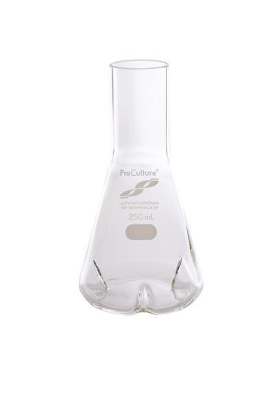 SP Wilmad-LabGlass® ProCulture Delong Shaker Flask, 250mL, Deep Side Baffles