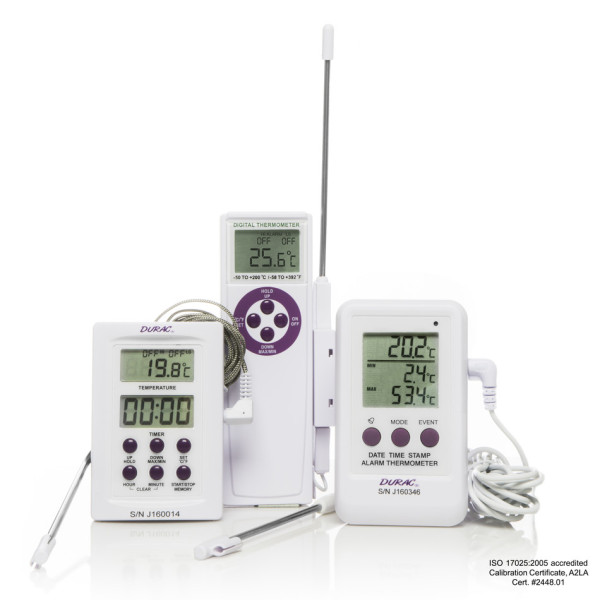 SP Bel-Art, H-B DURAC Calibrated ElectronicThermometer / Event Logger with Stainless SteelProbe; -50