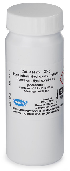 Hach Potassium Hydroxide Pellets, 25 g