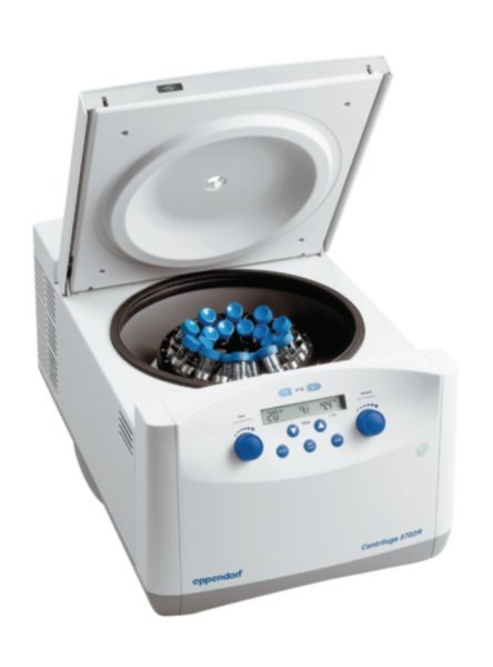 Eppendorf Centrifuge 5702 R (EU-IVD), rotary knobs, refrigerated, with Rotor A-4-38 incl. adapters for 15/50 mL conical tubes, 2 sets of 2 adapters, 230 V/50 – 60 Hz