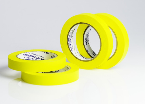SP Bel-Art Write-On Yellow Label Tape; 40ydLength, ³/4 in. Width, 3 in. Core (Pack of 4)
