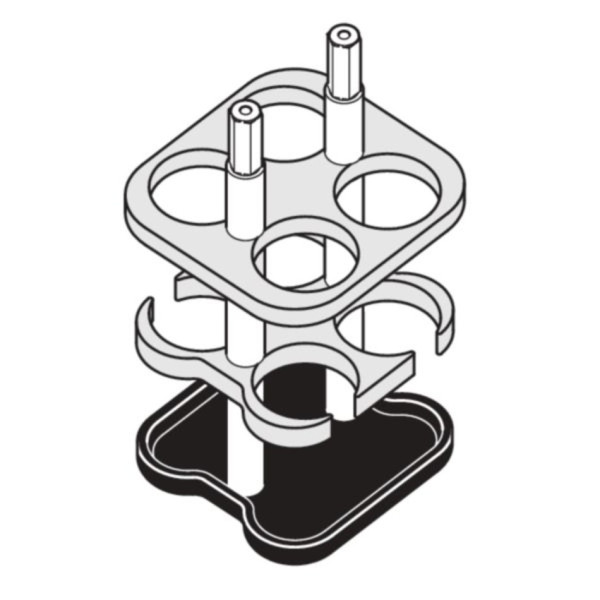 Eppendorf Adapter, for 4 round-bottom tubes 20 mL, 2 pcs.