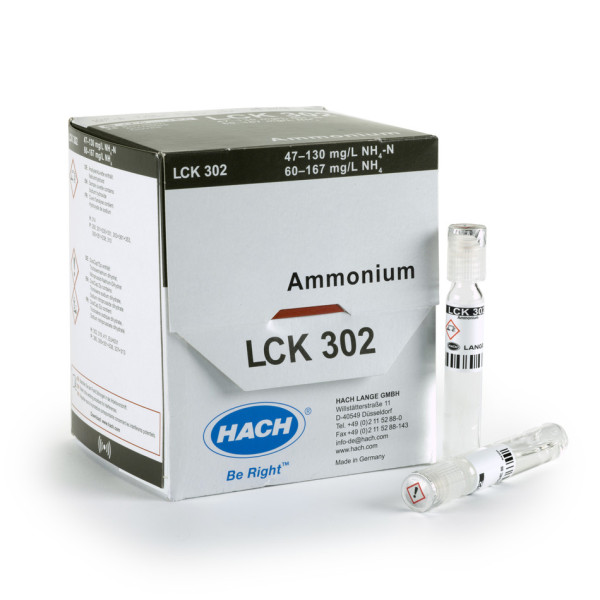 Hach Ammonium cuvette test 47-130 mg/L NH₄-N, 25 tests