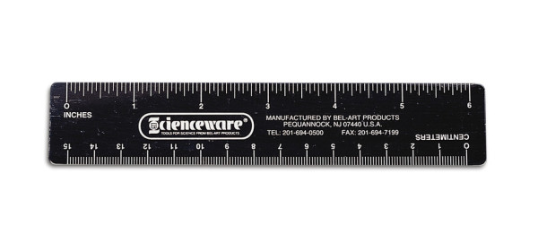 SP Bel-Art Fluorescent Ruler; Metric/EnglishScale, 15cm, 6 in.