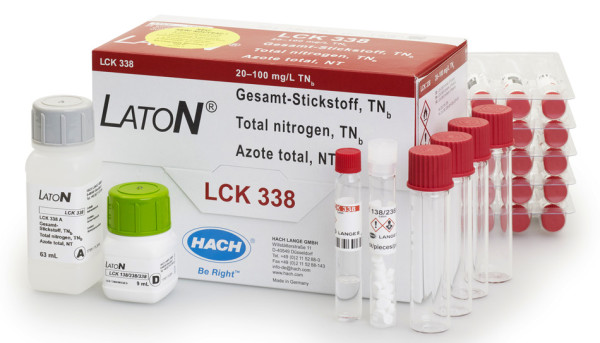 Hach Laton Gesamt-Stickstoff Küvetten-Test 20-100 mg/L TNb, 25 Bestimmungen