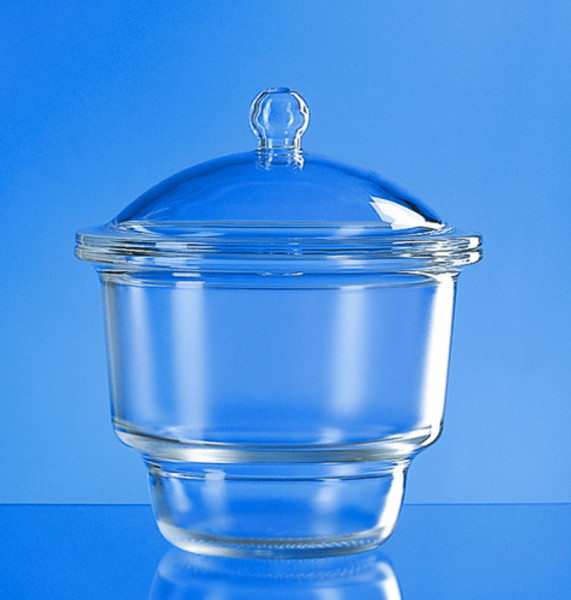 BRAND Desiccator with knob lid, Boro 3.3, nominal size 200 mm, diameter 270 mm, height 309 mm