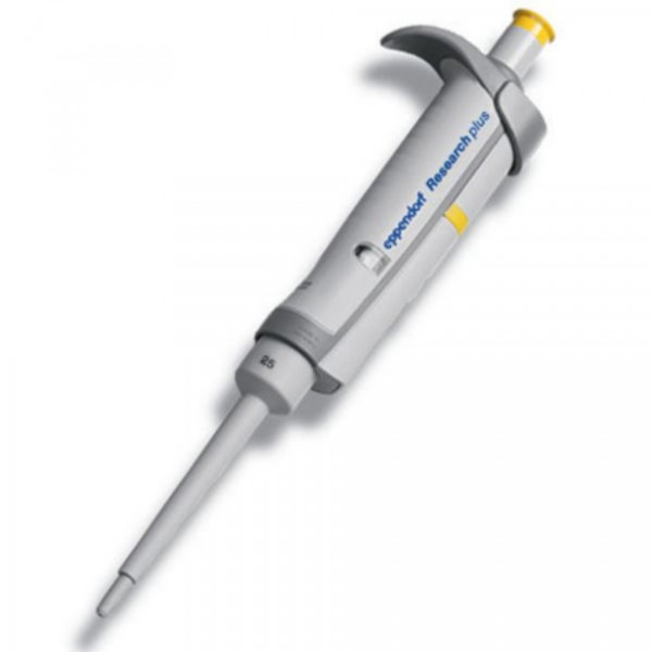 Eppendorf Research® plus (EU-IVD), single-channel, fixed, 25 µL, yellow