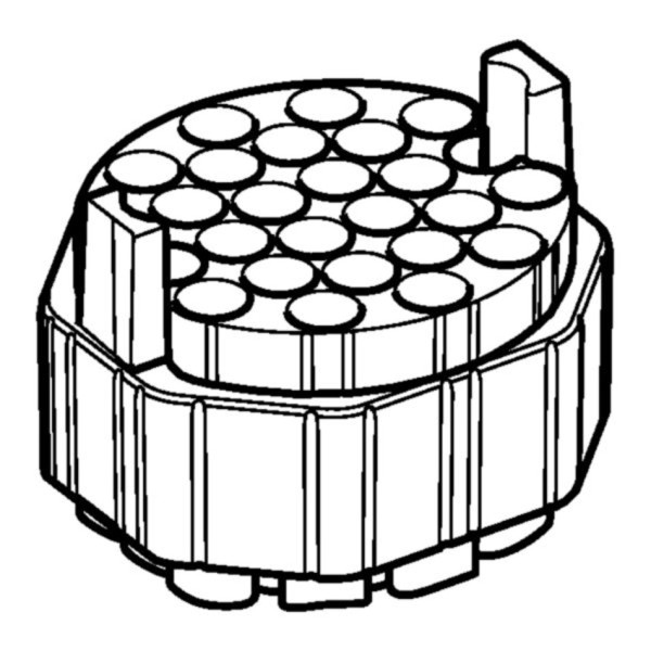 Eppendorf Adapter, for 26 round-bottom tubes 7.5 mL – 12 mL, 2 pcs.