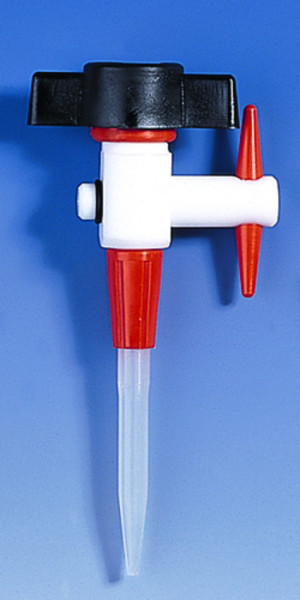 BRAND PTFE-stopcock, for Burette length, with PP-tip, complete