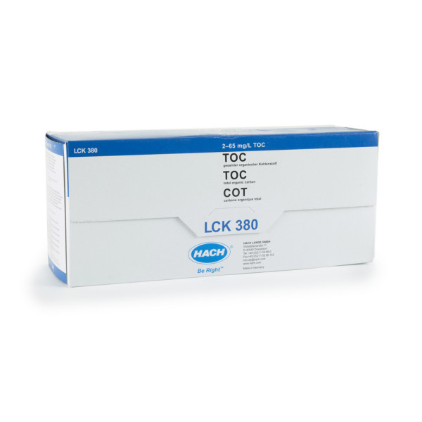 Hach TOC cuvette test (difference method) 2-65 mg/L C, 25 tests