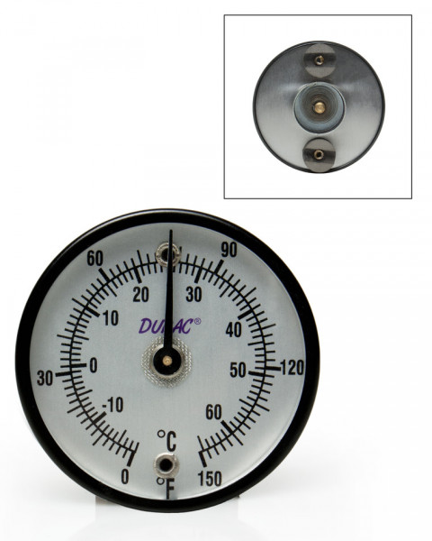 SP Bel-Art, H-B DURAC Bi-Metallic Surface Temperature Thermometer; -18/65C (0/150F), 50mm (2 in.) Di