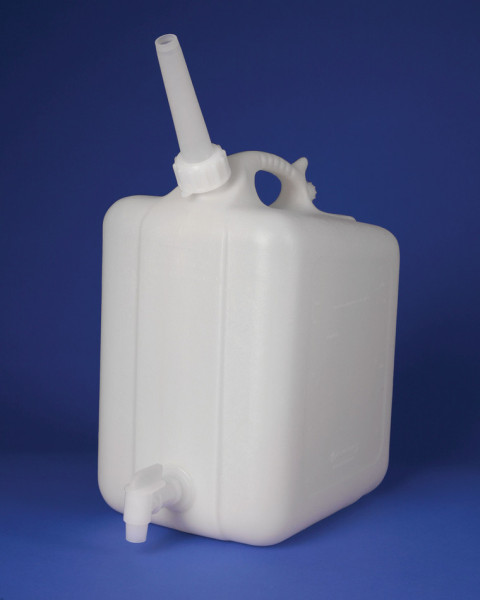 SP Bel-Art Polyethylene Jerrican with Spigot; 5Liters (1.25 Gallons), Screw Cap, 1 in. I.D. Spout
