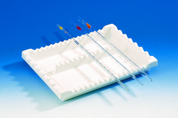BRAND Pipette tray, PVC, 355x300x45 mm, nine oblong dividers