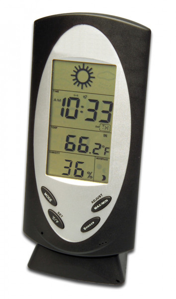 SP Bel-Art, H-B DURAC Indoor/Outdoor Weather Station with Moon Phases, Temperature Trend, Max/Min Me
