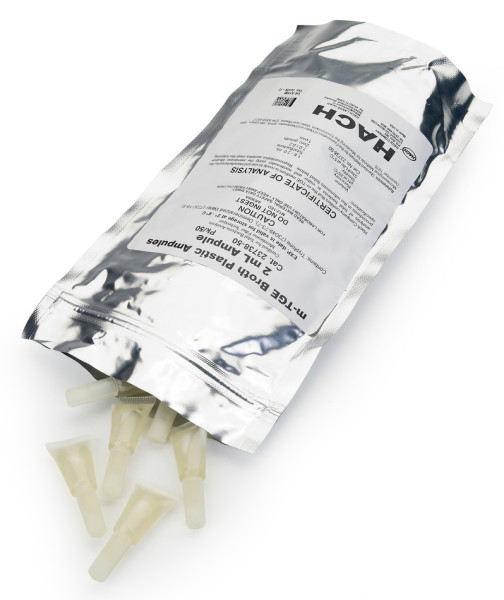 Hach Ampules, m-TGE broth, plastic, pk/50