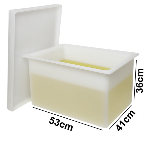 SP Bel-Art Heavy Duty Polyethylene RectangularTank with Top Flanges, without Faucet; 21 x 16 x14 in.