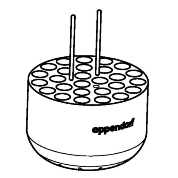 Eppendorf Adapter, for 27 round-bottom tubes 5 mL FACS, 2 pcs.