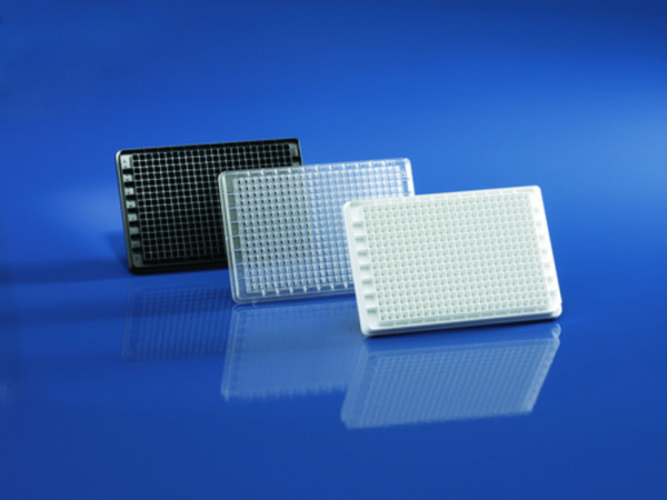 BRANDplates®, 384-well, cellGrade™, PS, white, transparent bottom, 5 plates, BIO-CERT® CELL CULTURE STERILE