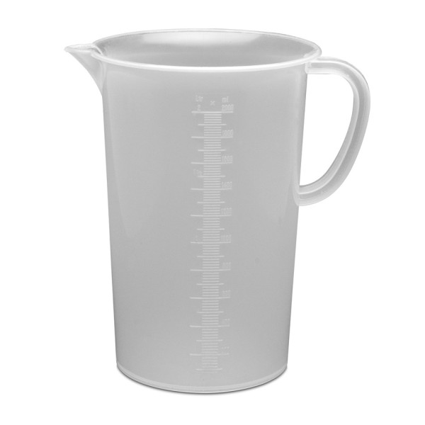 SP Bel-Art Tall Form 2000ml PolypropyleneGraduated Pitcher; 20ml Graduation