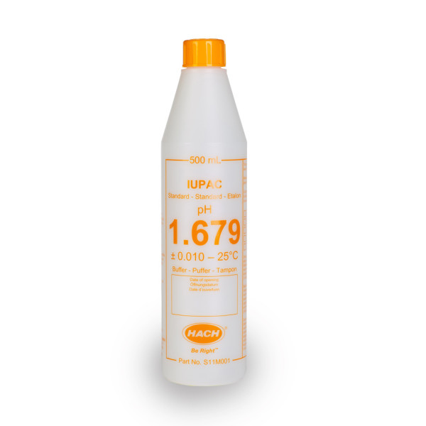 Hach Certified Buffer Standard Solution, IUPAC, pH 1.679, 500 mL