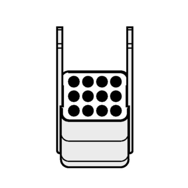 Eppendorf Adapter, für 12 Reaktionsgefäße 1,5  2,0 mL, 2 Stück