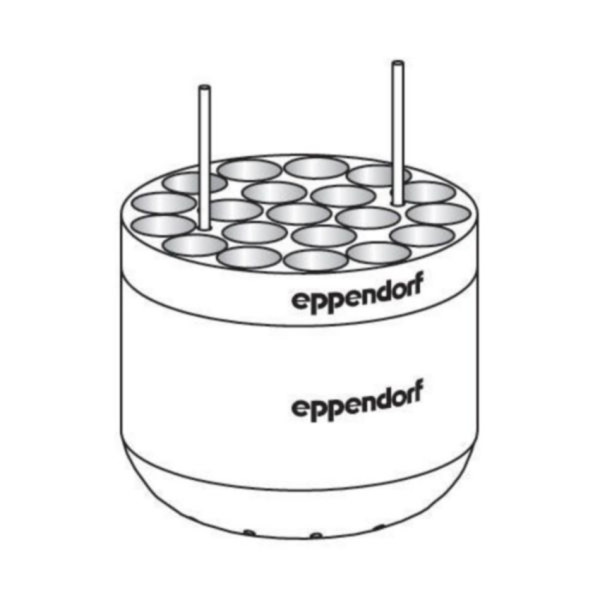 Eppendorf Adapter, für 20 Rundbodengefäße 5,5  12 mL, 2 Stück