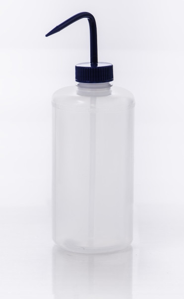 SP Bel-Art Narrow-Mouth 1000ml (32oz)Polyethylene Wash Bottles; Blue PolypropyleneCap, 38mm Closure