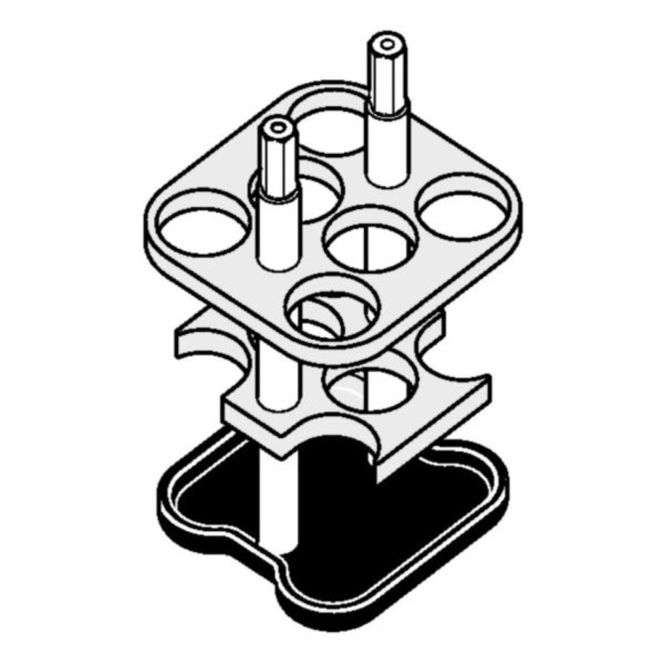 Eppendorf Adapter, for 6 round-bottom tubes 15 mL, 2 pcs.