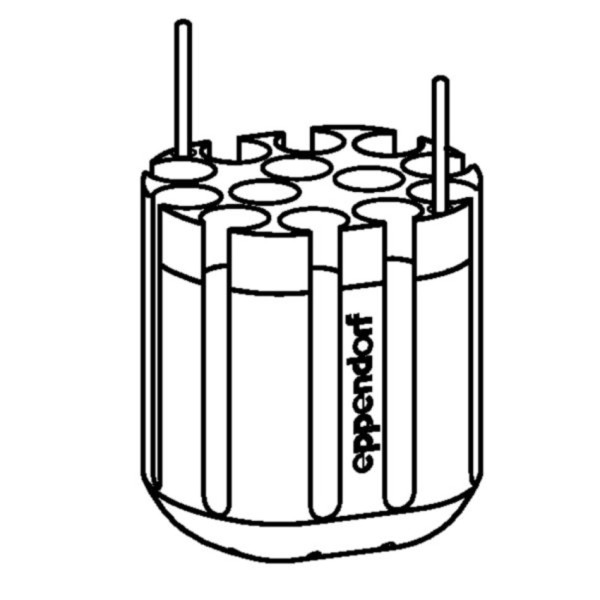 Eppendorf Adapter, für 13 Rundbodengefäße 5,5  12 mL, für Rotor S-4-72, 2 Stück