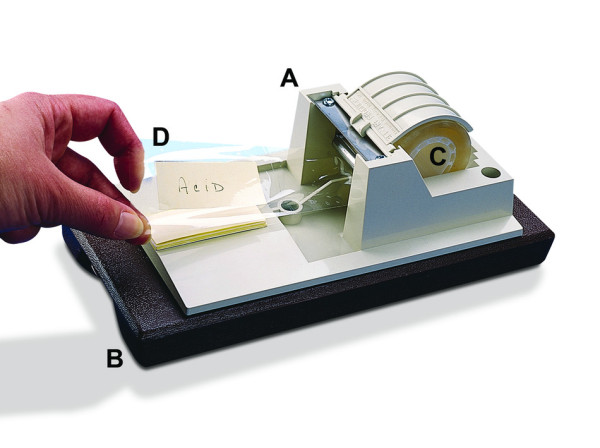 SP Bel-Art ABS Plastic Tape Dispenser forProtective Labeling System; 8¹/8 x 45/8 x 2³/8 in.