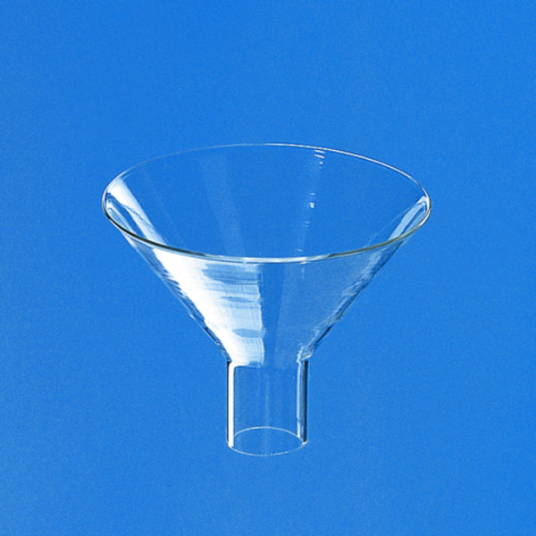 BRAND Powder funnel, Boro 3.3, top outer diameter 100 mm, bottom outer diameter 25 mm