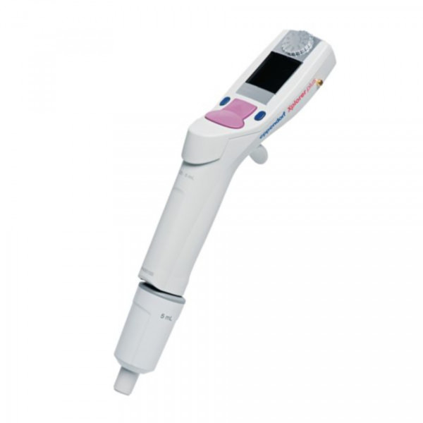 Eppendorf Xplorer plus, single channel, 0,2-5 mL, multifunc- tion rocker switch purple for pipette tips 5 mL