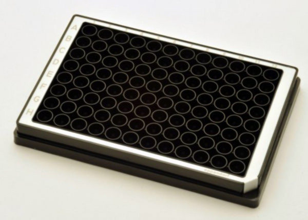 Eppendorf Microplate 96/F-PP, black wells, border color white, PCR clean, 80 plates (5 bags of 16)