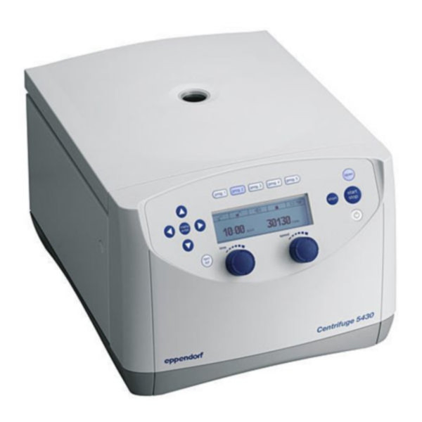 Eppendorf Centrifuge 5430, rotary knobs, with Rotor FA-45-30-11 incl. rotor lid, 230 V