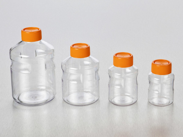 Corning® 150 mL Easy Grip Polystyrene Storage Bottles with 45 mm Caps